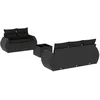 Image de Vidaxl Salon De Jardin 6 Pcs Avec Coussins Noir RÃ©sine TressÃ©e