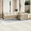 Image de vidaXL Salon de jardin avec coussins 9 pcs beige résine tressée3221837