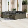 Image de vidaXL Salon de jardin 11 pcs avec coussins gris clair résine tressée3221901