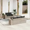 Image de vidaXL Salon de jardin 6 pcs avec coussins gris clair résine tressée3222301