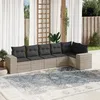 Image de Vidaxl Salon De Jardin 6 Pcs Avec Coussins Gris Clair RÃ©sine TressÃ©e