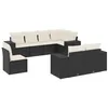 Image de Vidaxl Salon De Jardin 8 Pcs Avec Coussins Noir RÃ©sine TressÃ©e