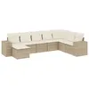 Image de Vidaxl Salon De Jardin Avec Coussins 8 Pcs Beige RÃ©sine TressÃ©e