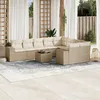 Image de Vidaxl Salon De Jardin Avec Coussins 10 Pcs Beige RÃ©sine TressÃ©e