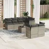 Image de Vidaxl Salon De Jardin 8 Pcs Avec Coussins Gris Clair RÃ©sine TressÃ©e
