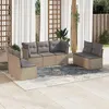 Image de vidaXL Salon de jardin avec coussins 7 pcs beige résine tressée