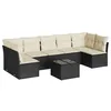 Image de Vidaxl Salon De Jardin 8 Pcs Avec Coussins Noir RÃ©sine TressÃ©e
