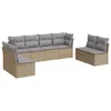 Image de Vidaxl Salon De Jardin Avec Coussins 8 Pcs Beige RÃ©sine TressÃ©e