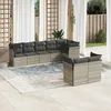 Image de Vidaxl Salon De Jardin 8 Pcs Avec Coussins Gris Clair RÃ©sine TressÃ©e