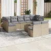 Image de Vidaxl Salon De Jardin Avec Coussins 10 Pcs Beige RÃ©sine TressÃ©e