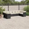 Image de vidaXL Salon de jardin 10 pcs avec coussins noir résine tressée3218196