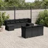 Image de vidaXL Vidaxl Salon De Jardin 10 Pcs Avec Coussins Noir Résine Tressée