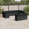 Image de Vidaxl Salon De Jardin Avec Coussins 13 Pcs Noir RÃ©sine TressÃ©e
