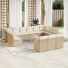 Image de Vidaxl Salon De Jardin Avec Coussins 13 Pcs Beige RÃ©sine TressÃ©e