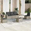 Image de Vidaxl Salon De Jardin 6 Pcs Avec Coussins Gris Clair RÃ©sine TressÃ©e