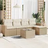 Image de vidaXL Salon de jardin avec coussins 6 pcs beige résine tressée3218888