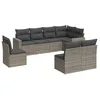Image de Vidaxl Salon De Jardin 8 Pcs Avec Coussins Gris RÃ©sine TressÃ©e
