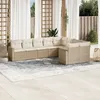 Image de Vidaxl Salon De Jardin Avec Coussins 9 Pcs Beige RÃ©sine TressÃ©e