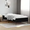Image de vidaXL Cadre de lit noir 90x200 cm bois d'ingénierie et métal