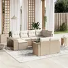 Image de vidaXL Salon de jardin 11 pcs avec coussins beige résine tressée3228908