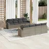 Image de vidaXL Salon de jardin 9 pcs avec coussins gris résine tressée3251087