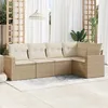 Image de Vidaxl Salon De Jardin Avec Coussins 5 Pcs Beige RÃ©sine TressÃ©e