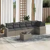 Image de vidaXL Salon de jardin avec coussins 7 pcs gris résine tressée3251337