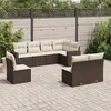 Image de vidaXL Salon de jardin 8 pcs avec coussins marron résine tressée3251410