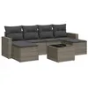 Image de vidaXL Salon de jardin avec coussins 7 pcs gris résine tressée3251667