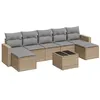 Image de vidaXL Salon de jardin avec coussins 8 pcs beige résine tressée3251686