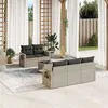 Image de vidaXL Salon de jardin 6 pcs avec coussins gris clair résine tressée3252239