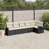 Image de Vidaxl Salon De Jardin 6 Pcs Avec Coussins Noir RÃ©sine TressÃ©e