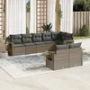 Image de Vidaxl Salon De Jardin 8 Pcs Avec Coussins Gris RÃ©sine TressÃ©e