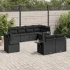 Image de vidaXL Vidaxl Salon De Jardin 8 Pcs Avec Coussins Noir Résine Tressée