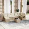 Image de Vidaxl Salon De Jardin Avec Coussins 8 Pcs Beige RÃ©sine TressÃ©e