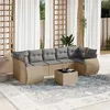 Image de vidaXL Salon de jardin avec coussins 8 pcs beige résine tressée3253476