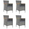 Image de Vidaxl Salon De Jardin Avec Coussins 5 Pcs Marron RÃ©sine TressÃ©e