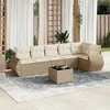Image de vidaXL Salon de jardin avec coussins 7 pcs beige résine tressée3253735