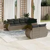 Image de vidaXL Salon de jardin avec coussins 7 pcs gris résine tressée3253947