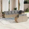 Image de vidaXL Salon de jardin avec coussins 8 pcs beige résine tressée3253956