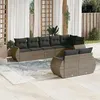 Image de vidaXL Salon de jardin 8 pcs avec coussins gris résine tressée3253957