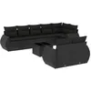 Image de Vidaxl Salon De Jardin 9 Pcs Avec Coussins Noir RÃ©sine TressÃ©e
