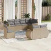 Image de vidaXL Salon de jardin avec coussins 8 pcs beige résine tressée