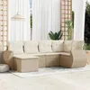 Image de vidaXL Salon de jardin avec coussins 6 pcs beige résine tressée3253995