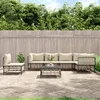 Image de Vidaxl Salon De Jardin 7 Pcs Avec Coussins Noir RÃ©sine TressÃ©e