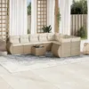 Image de Vidaxl Salon De Jardin Avec Coussins 10 Pcs Beige RÃ©sine TressÃ©e