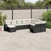 Image de vidaXL Vidaxl Salon De Jardin 10 Pcs Avec Coussins Noir Résine Tressée