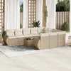 Image de Vidaxl Salon De Jardin 11 Pcs Avec Coussins Beige RÃ©sine TressÃ©e