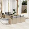Image de vidaXL Salon de jardin avec coussins 6 pcs beige résine tressée
