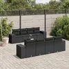 Image de Vidaxl Salon De Jardin 9 Pcs Avec Coussins Noir RÃ©sine TressÃ©e